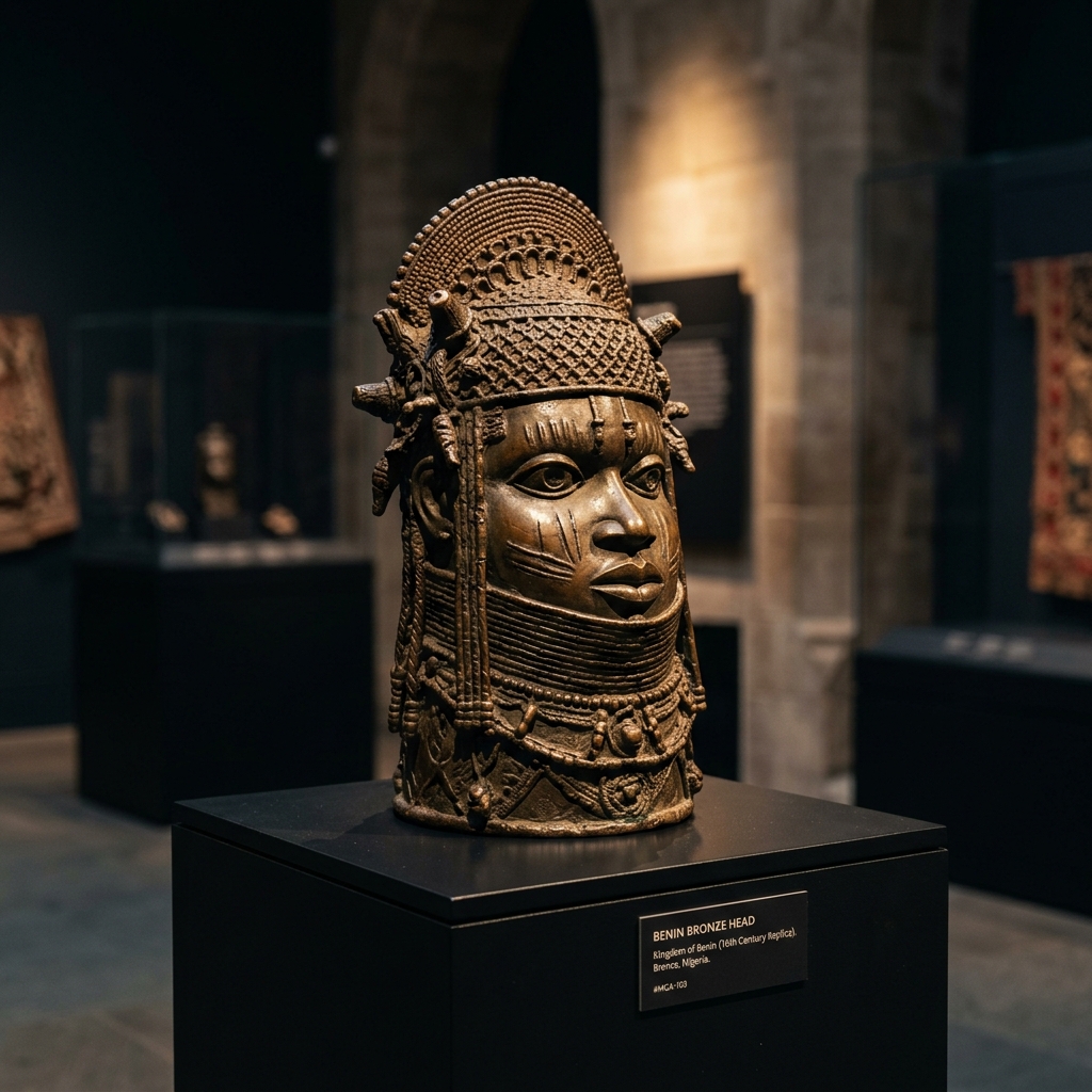 Bronze Benin Head Replica